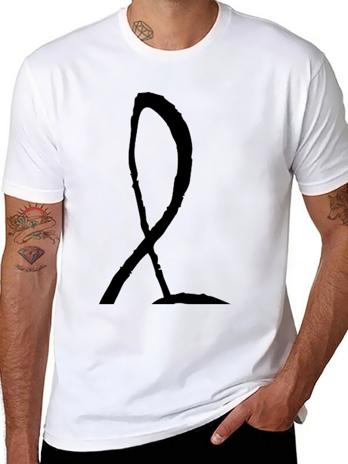 Abstract Symbol Black T-Shirt