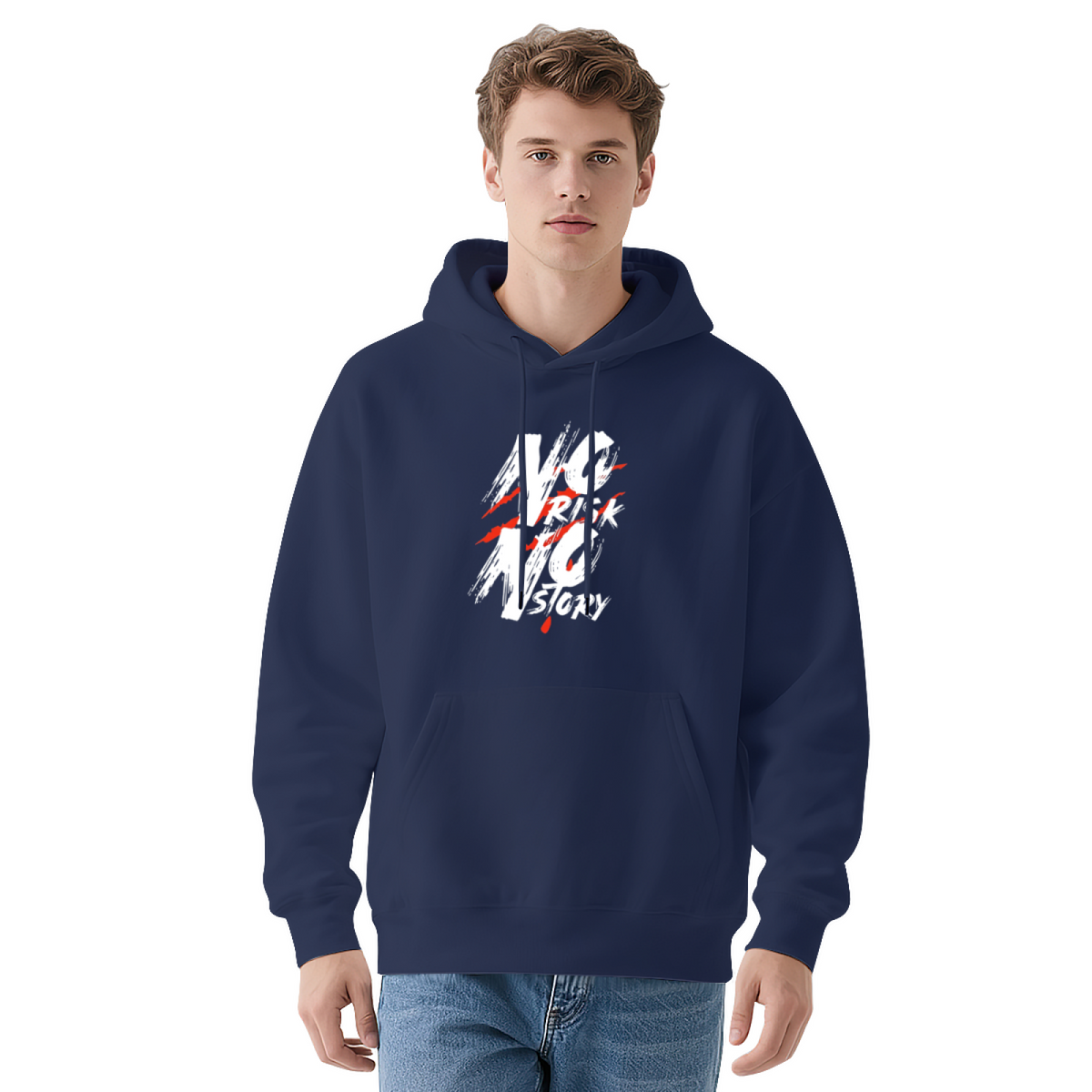 No Pain No Story Motivational Grunge Art Hoodie