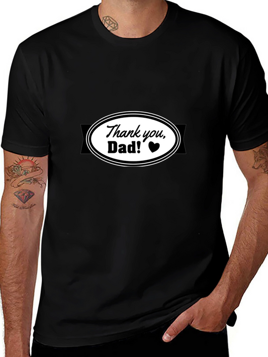 Thank You Dad Black Graphic T-Shirt