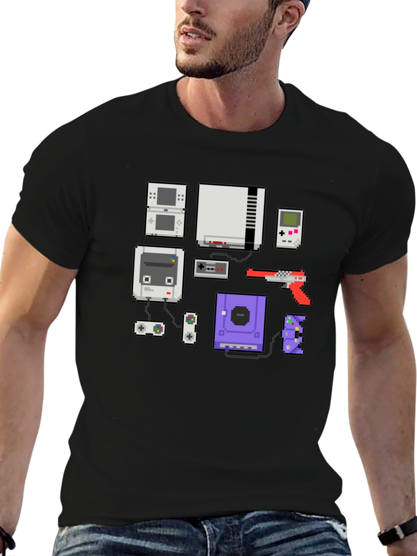 Retro Gamer T-Shirt - Pixel Console Design