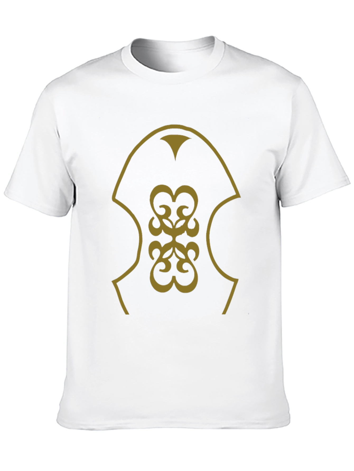 Stylish Black T-Shirt with Gold Emblem Design