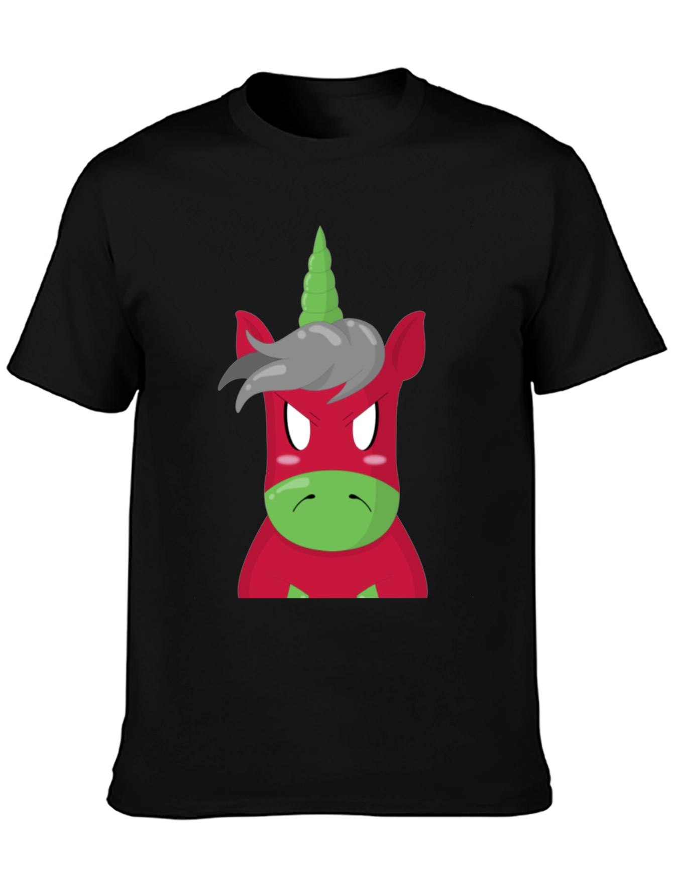Angry Unicorn Graphic Tee - Black