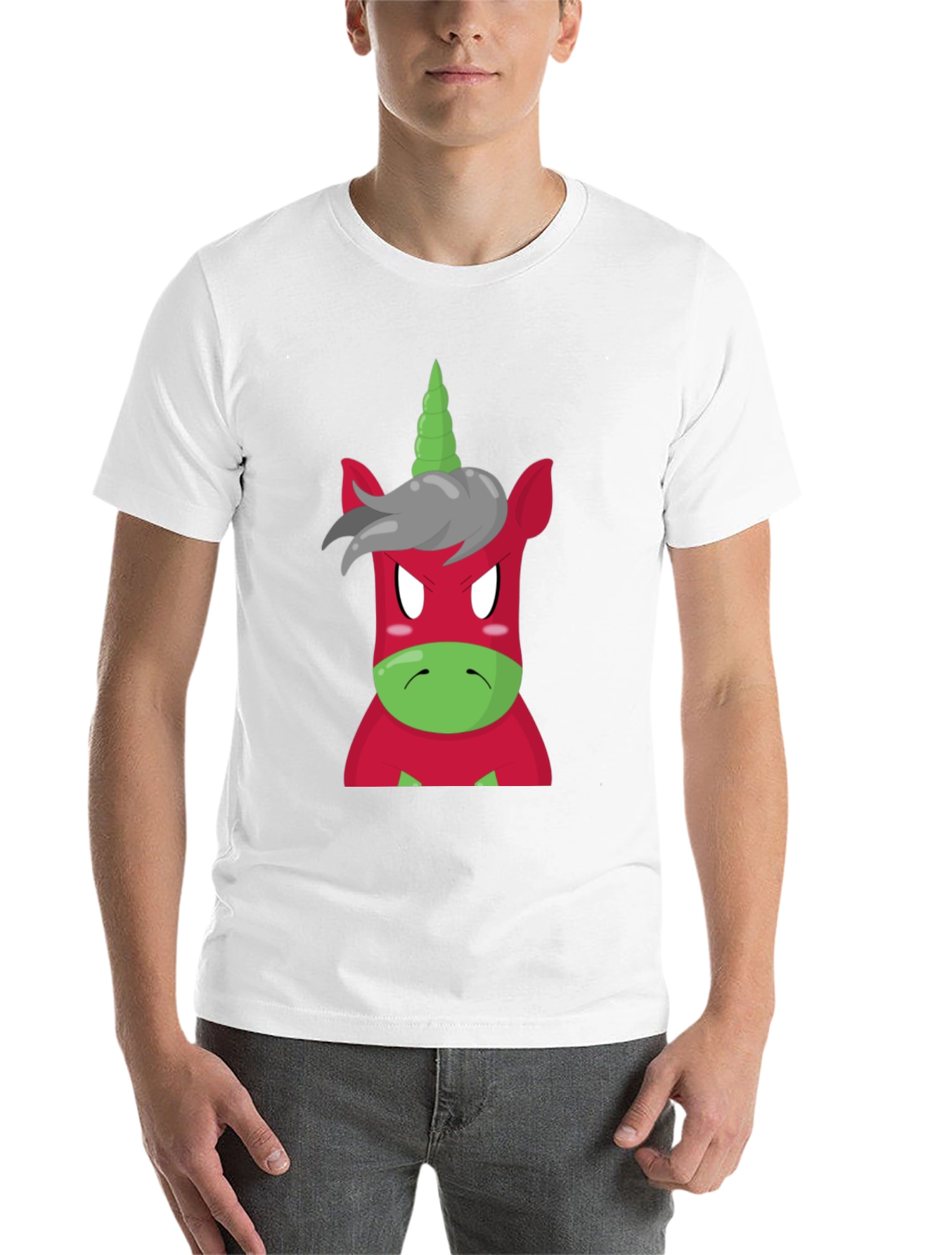 Angry Unicorn Graphic Tee - Black