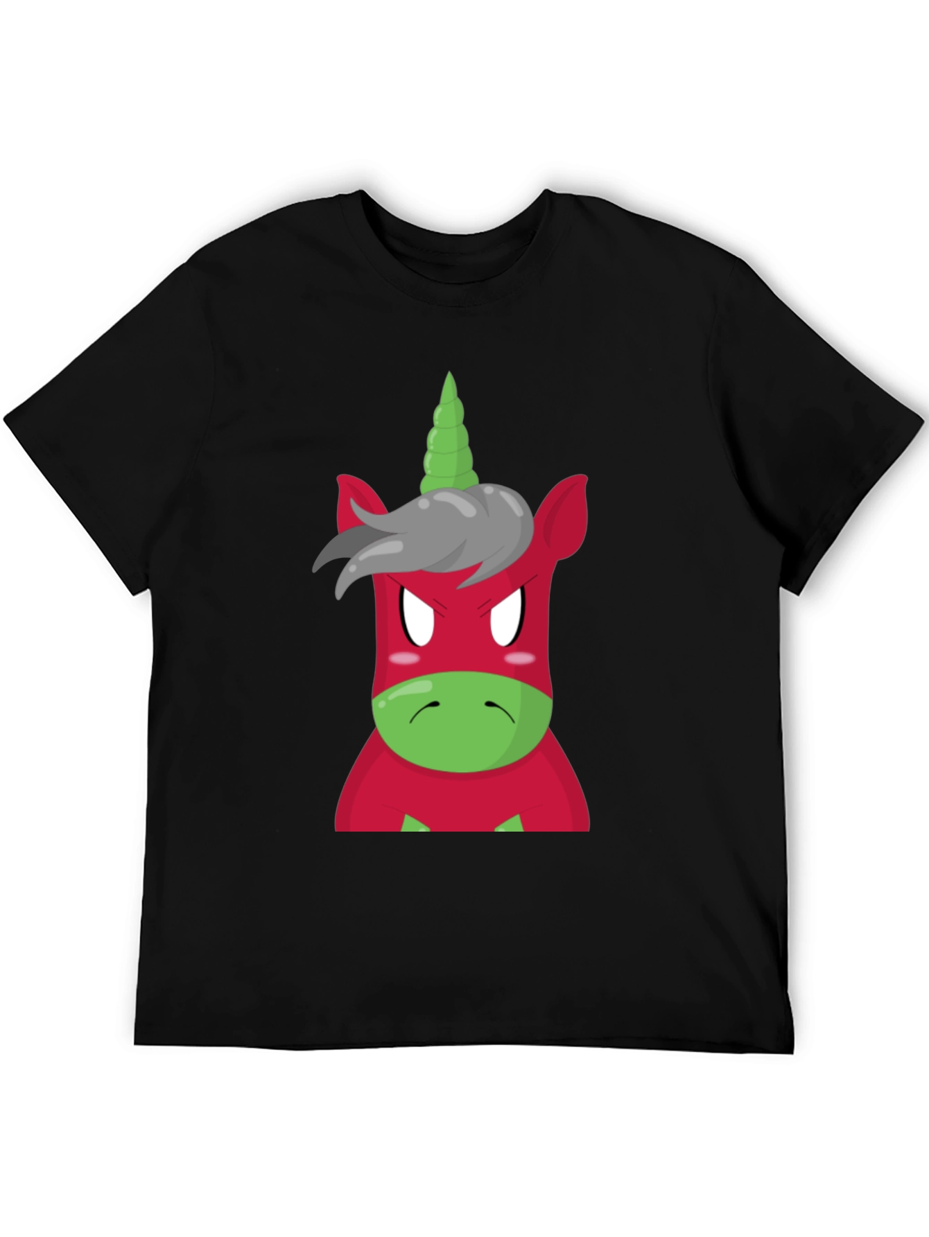 Angry Unicorn Graphic Tee - Black