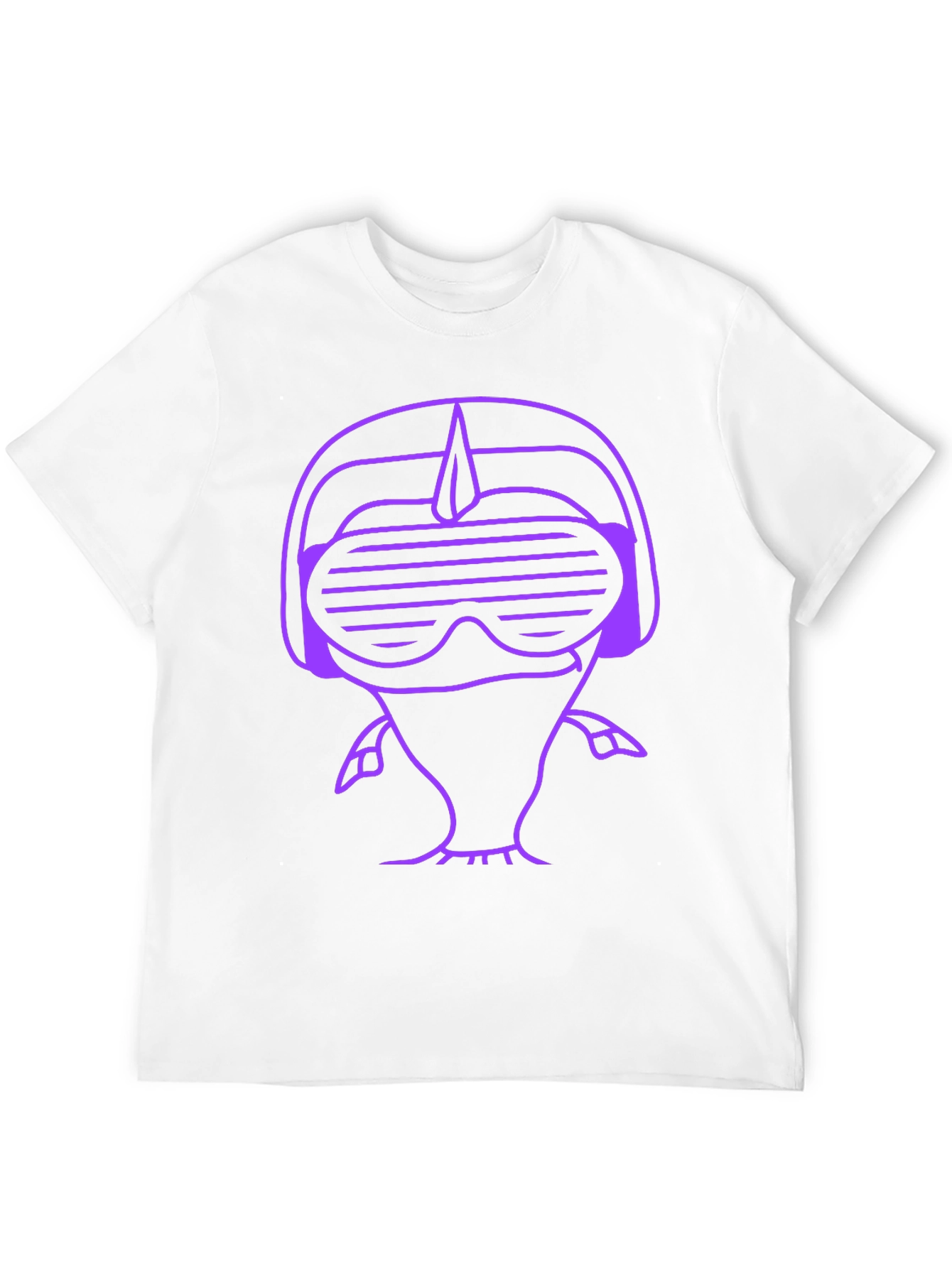 Retro Gamer Purple Graphic Print Black T-Shirt