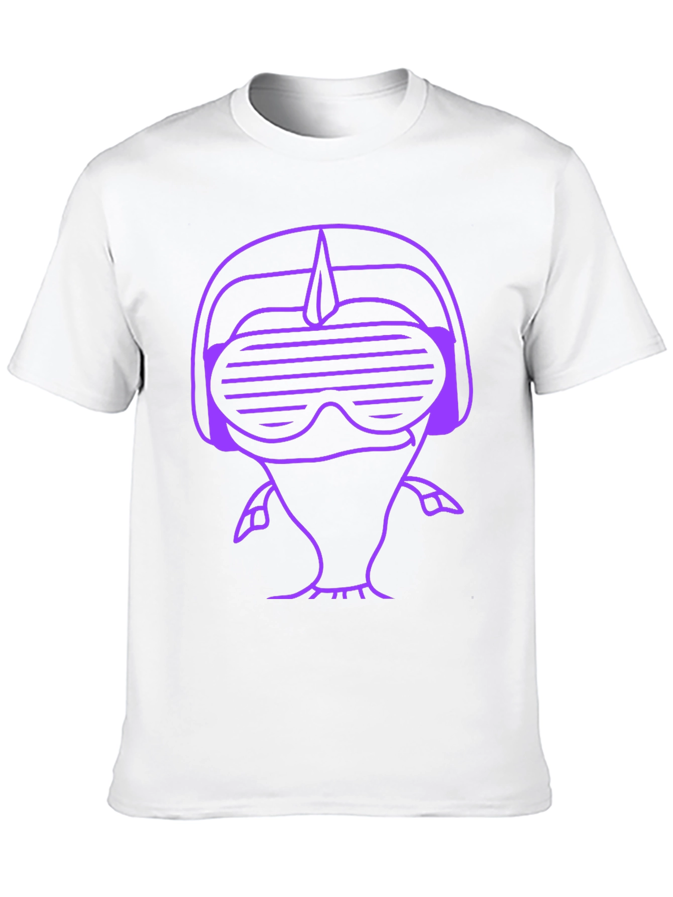 Retro Gamer Purple Graphic Print Black T-Shirt