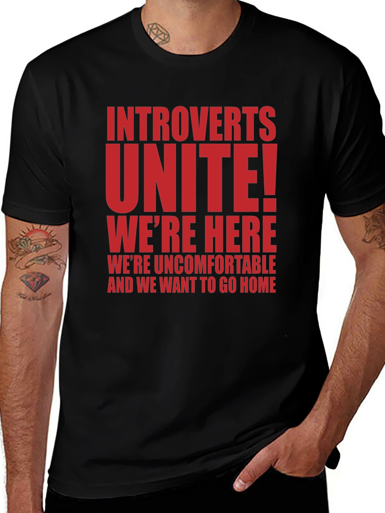 Introverts Unite T-Shirt - Funny Slogan Tee