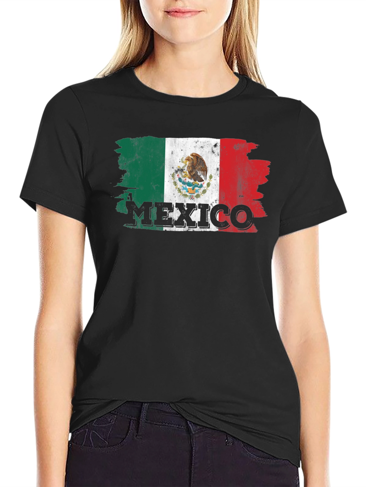 Mexico Flag T-Shirt - Distressed Graphic Tee