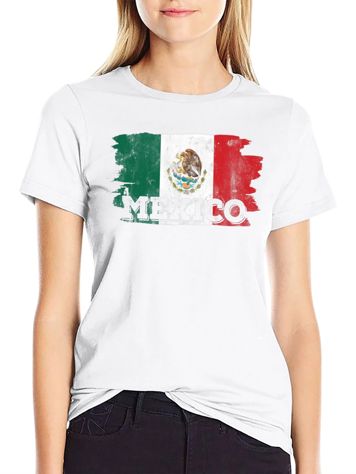 Mexico Flag T-Shirt - Distressed Graphic Tee