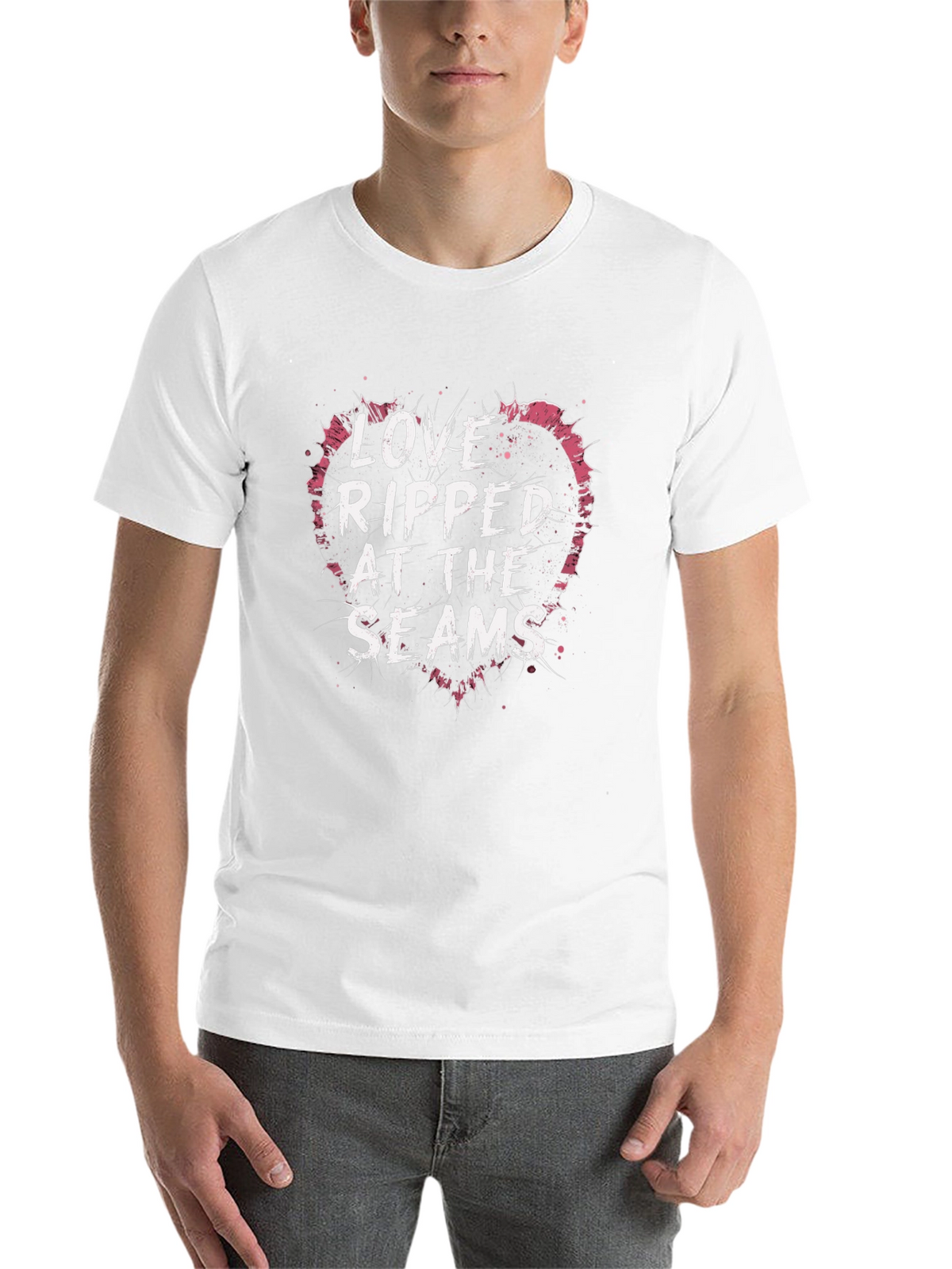 Love Ripped at the Seams Black T-Shirt