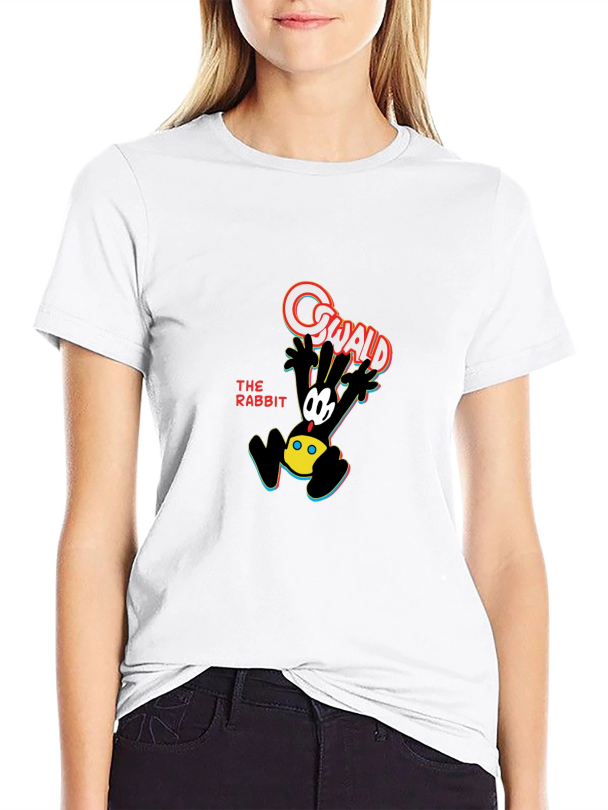 Oswald the Rabbit Black Graphic Tee