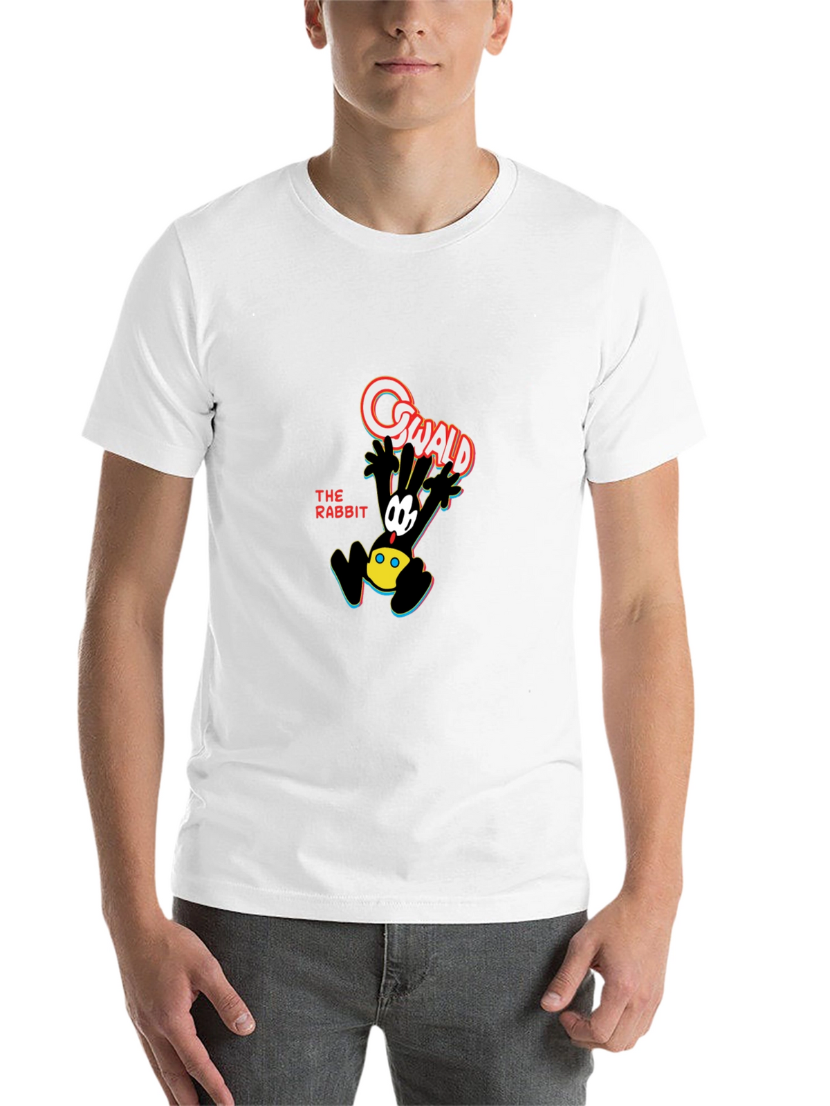 Oswald the Rabbit Black Graphic Tee