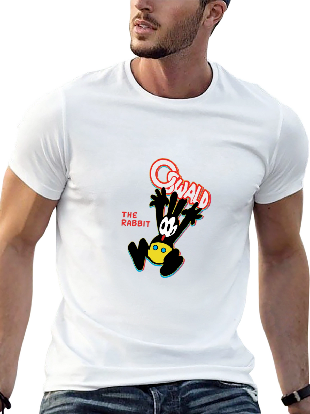 Oswald the Rabbit Black Graphic Tee