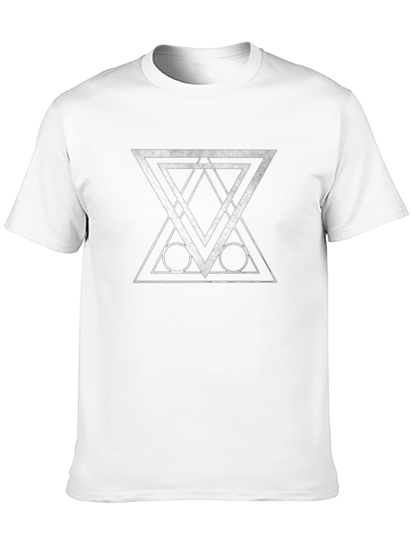 Geometric Graphic Print Black T-Shirt