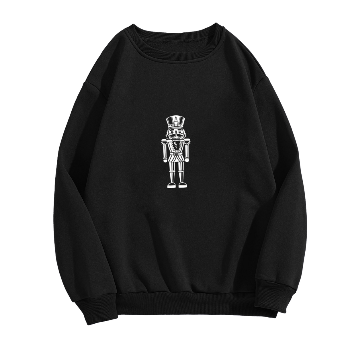 Minimal White Nutcracker Christmas Classic Crewneck Sweatshirt
