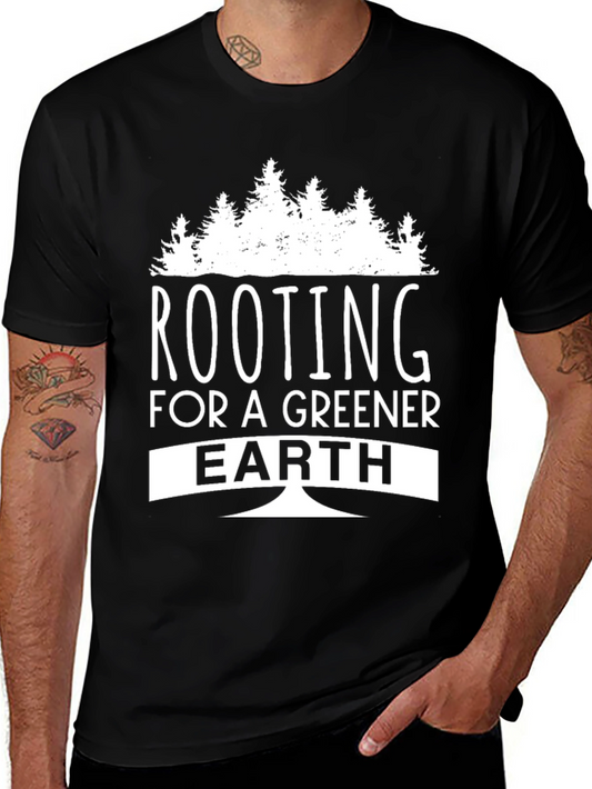 Rooting for a Greener Earth Graphic Tee - Black