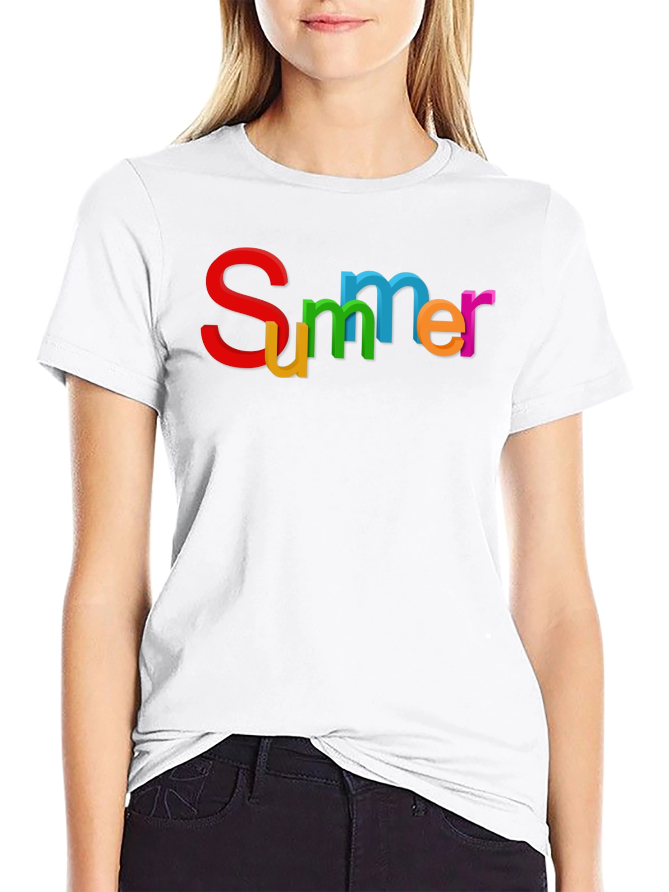 Summer Graphic Black T-Shirt