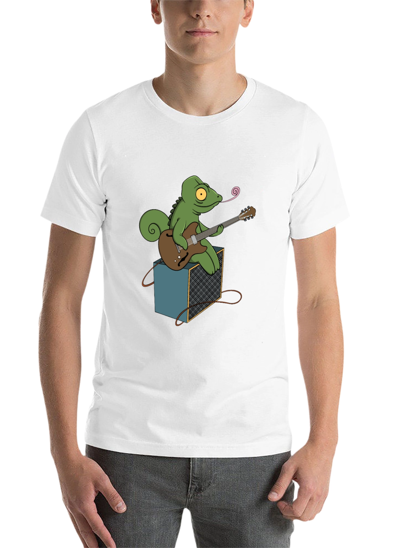 Chameleon Guitarist Graphic Tee - Black