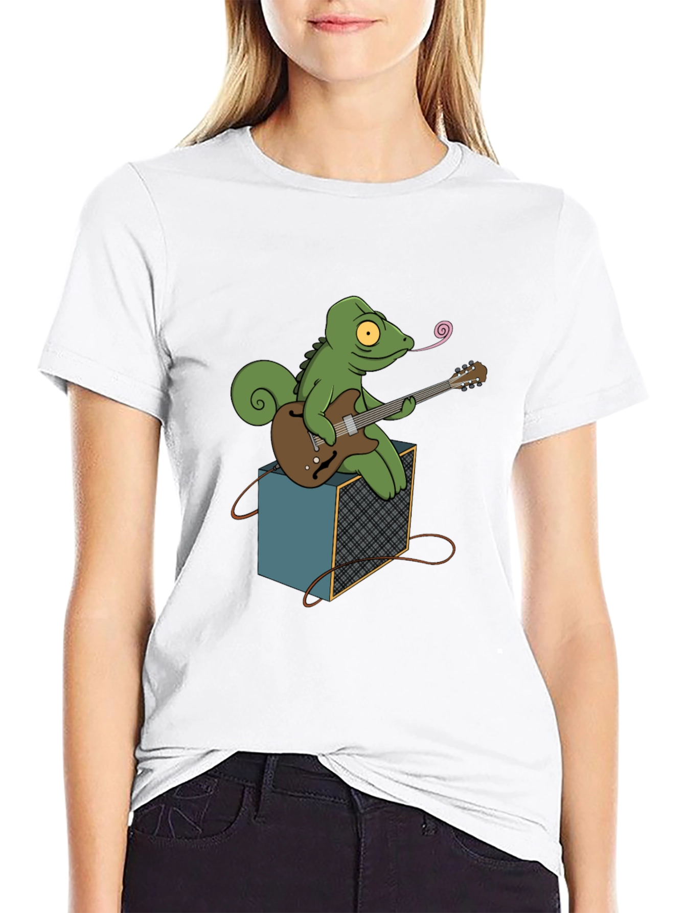 Chameleon Guitarist Graphic Tee - Black