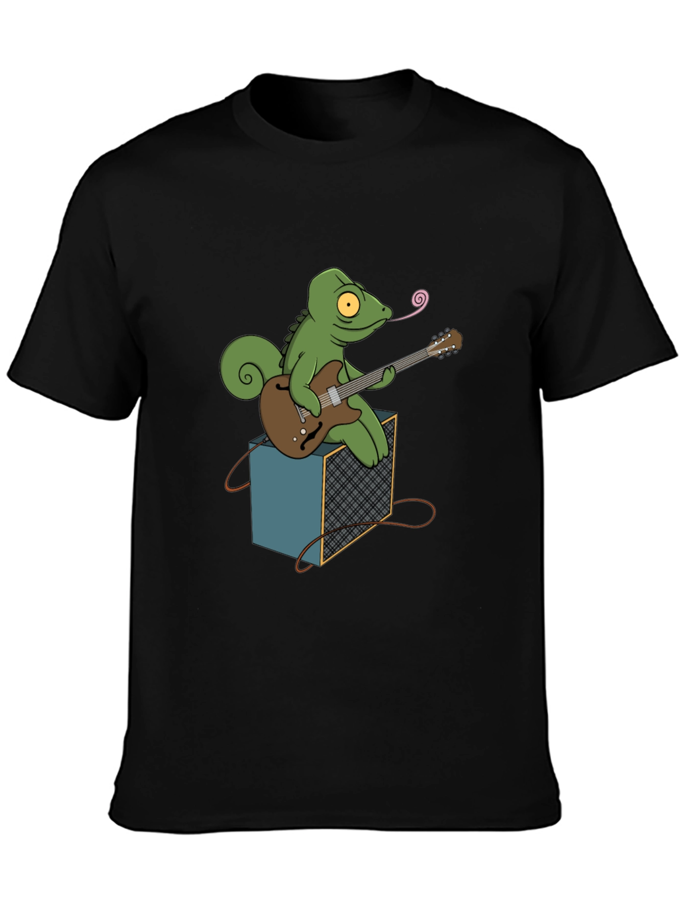 Chameleon Guitarist Graphic Tee - Black
