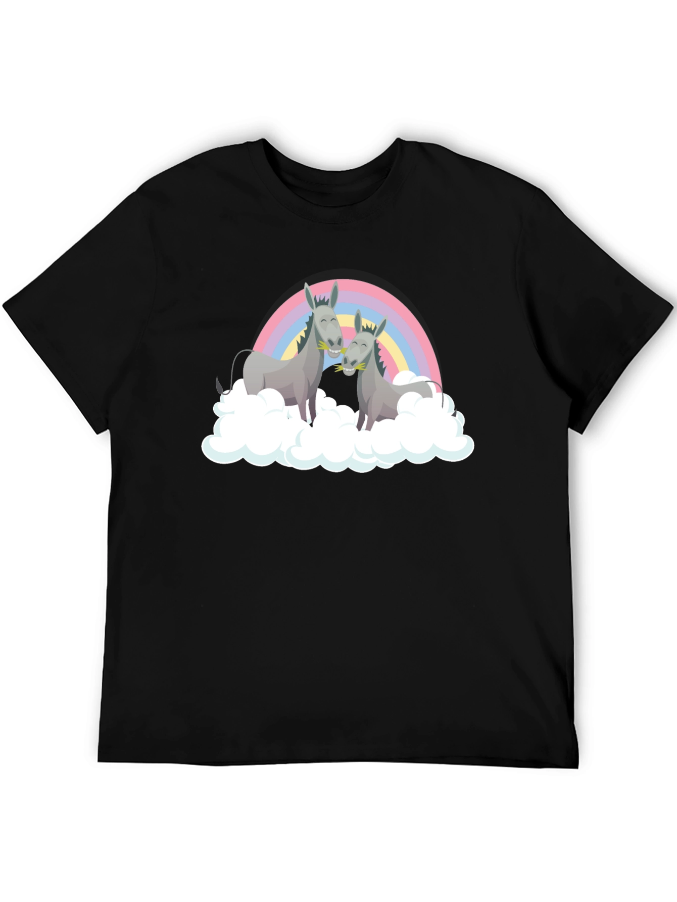 Rainbow Donkey Couple Graphic Tee