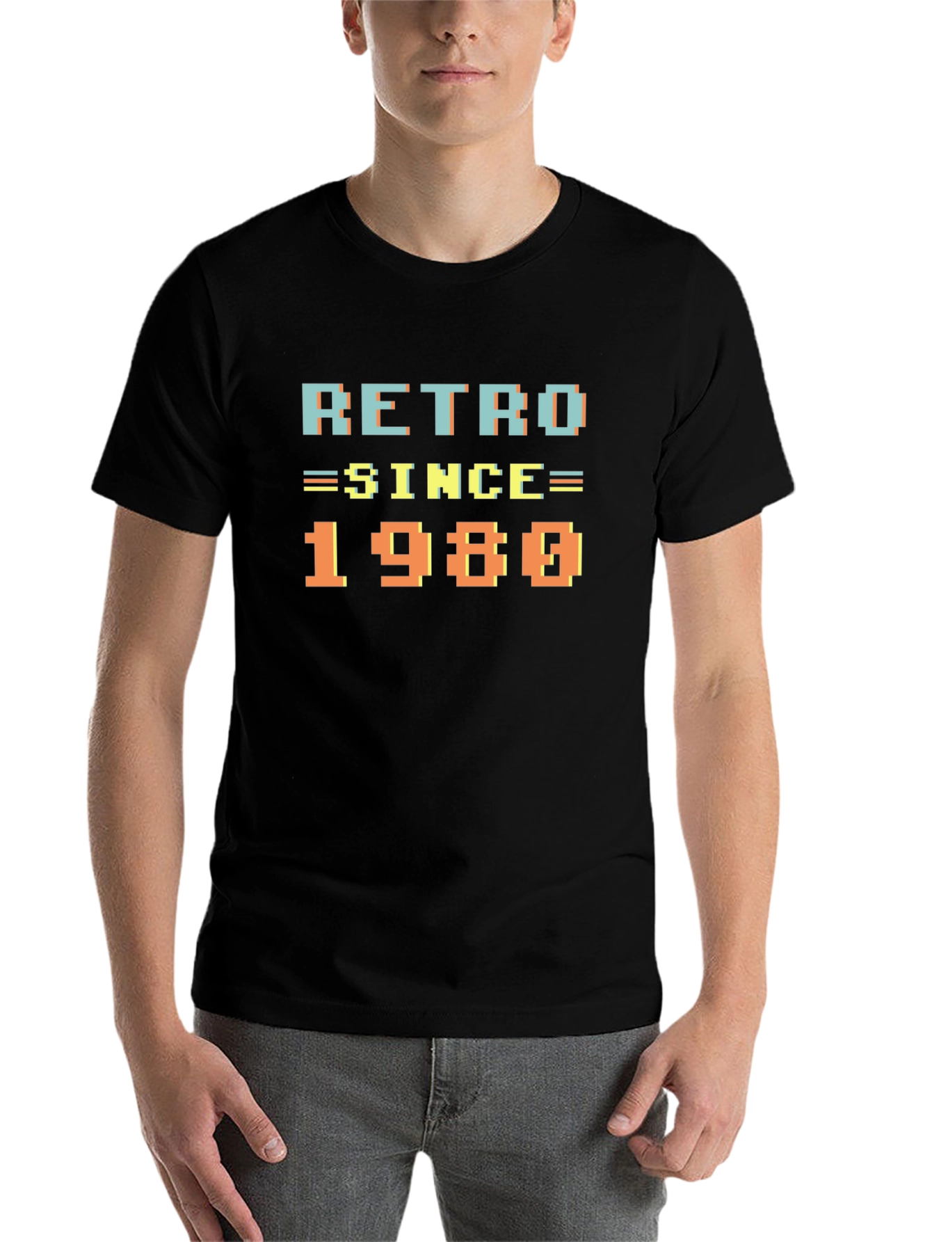 Retro Since 1980 Black T-Shirt