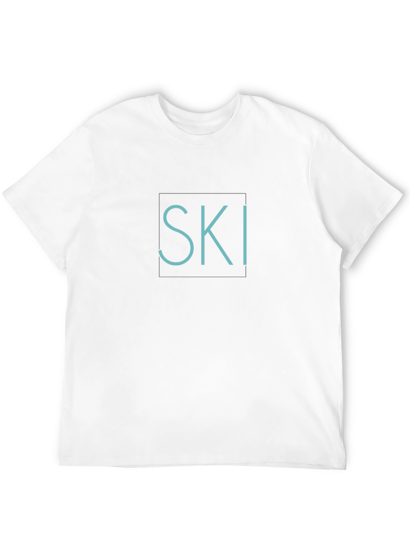 Mens Black T-Shirt - Ski Design