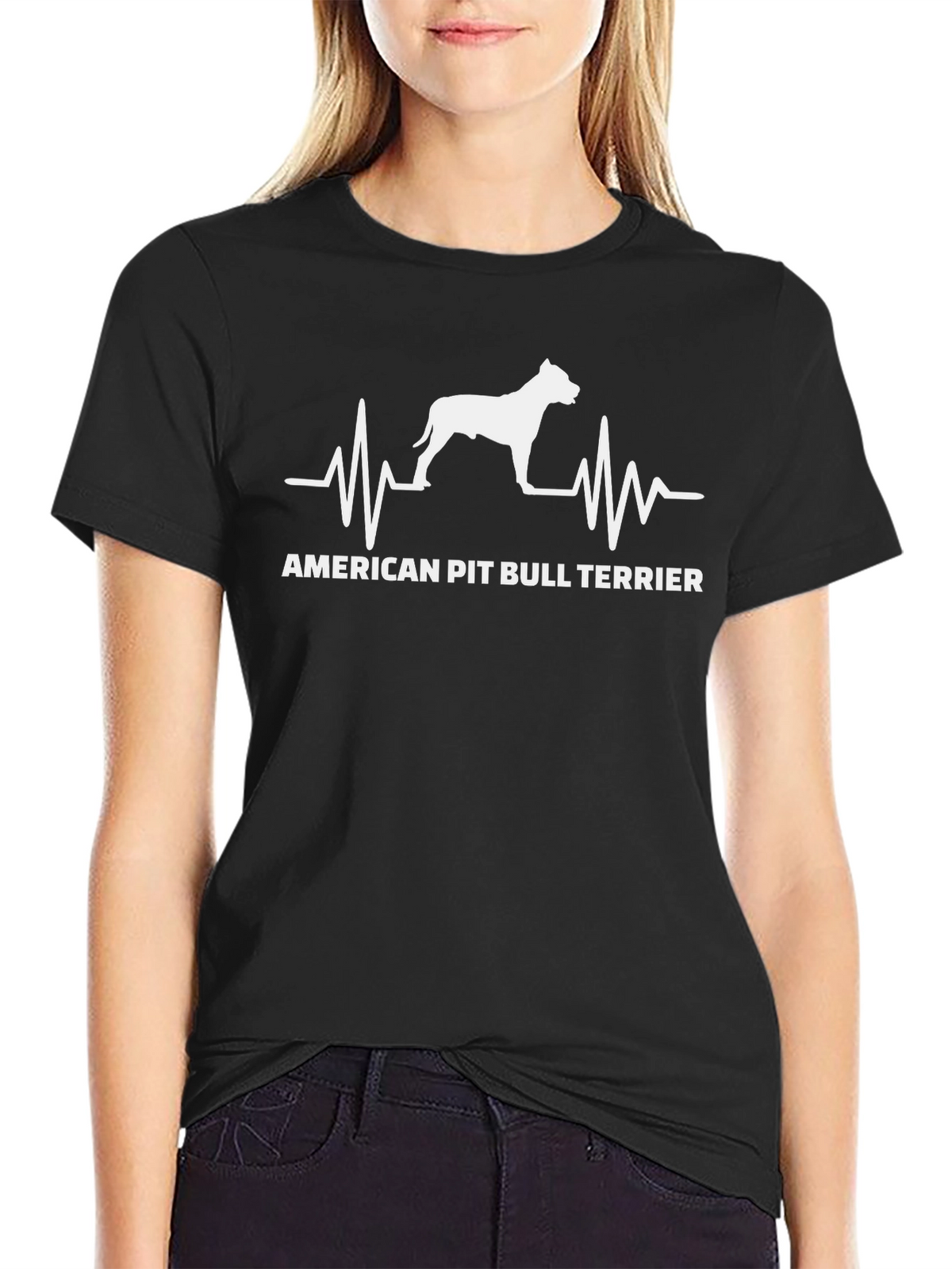 American Pit Bull Terrier Heartbeat T-Shirt