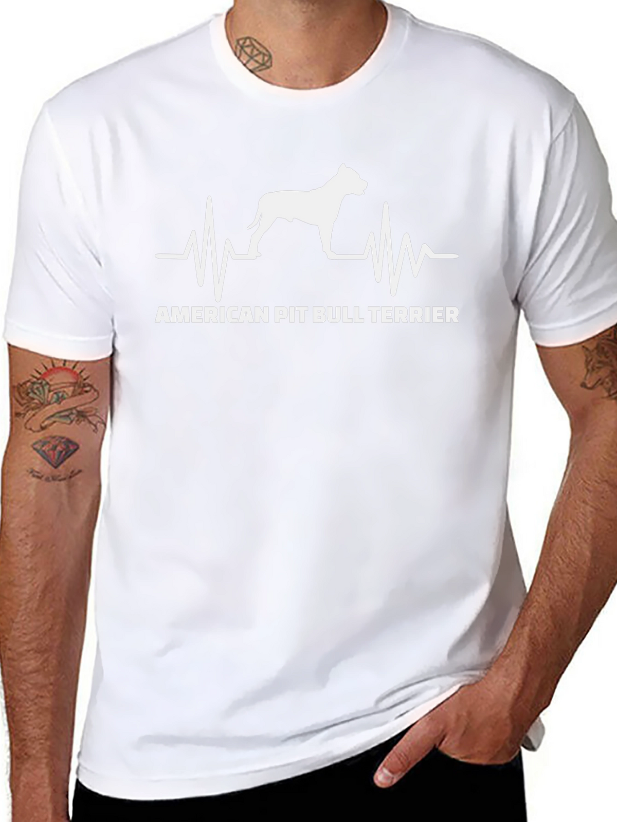 American Pit Bull Terrier Heartbeat T-Shirt