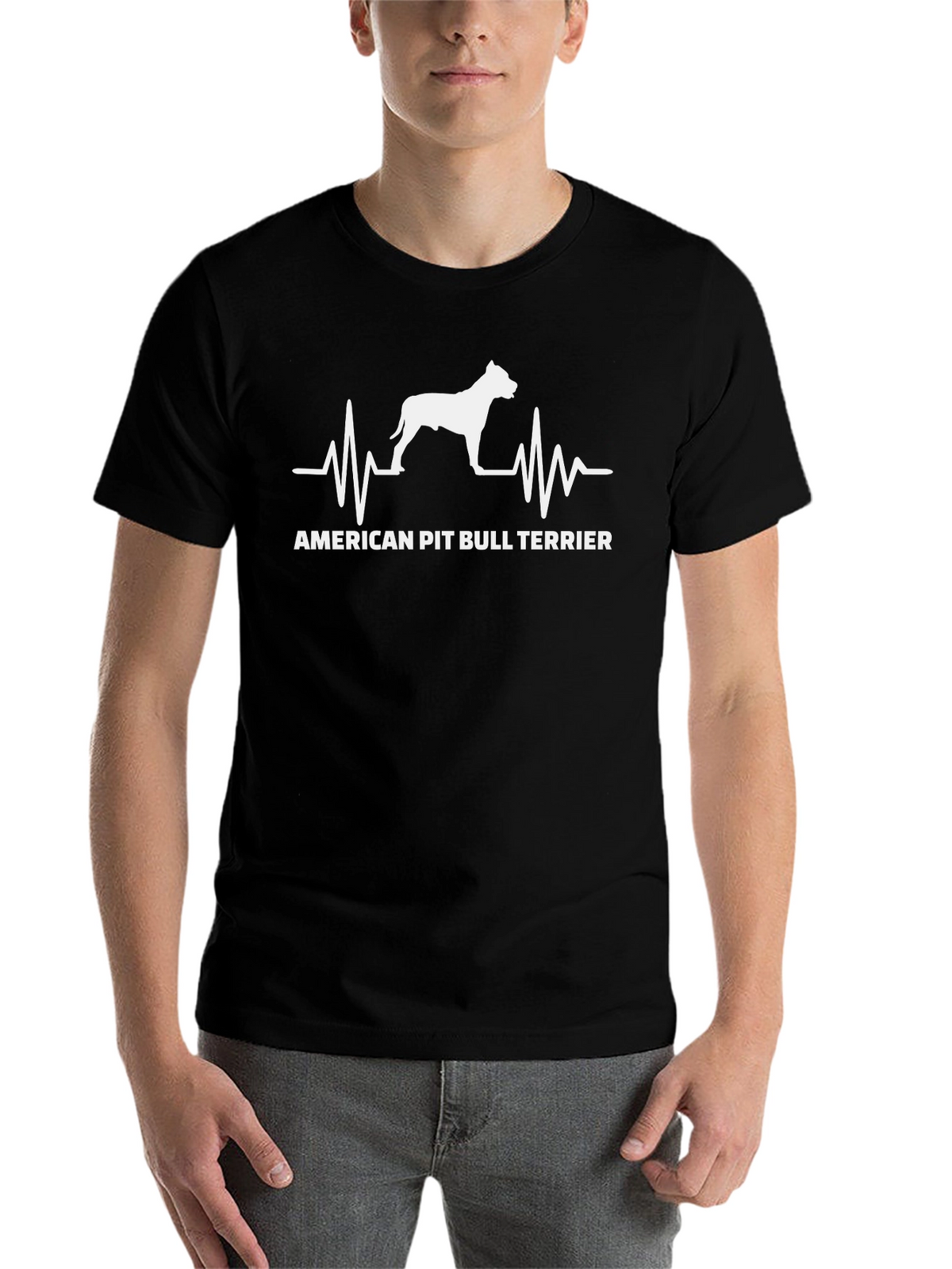 American Pit Bull Terrier Heartbeat T-Shirt