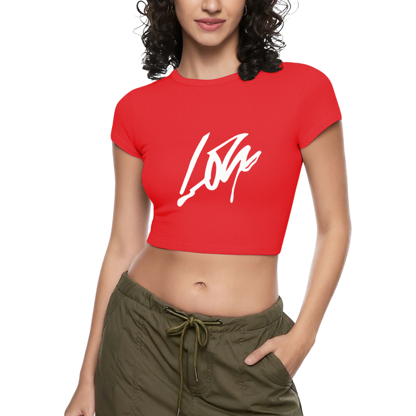 Retro Collage Chaos Cat Graphic White Crop Top