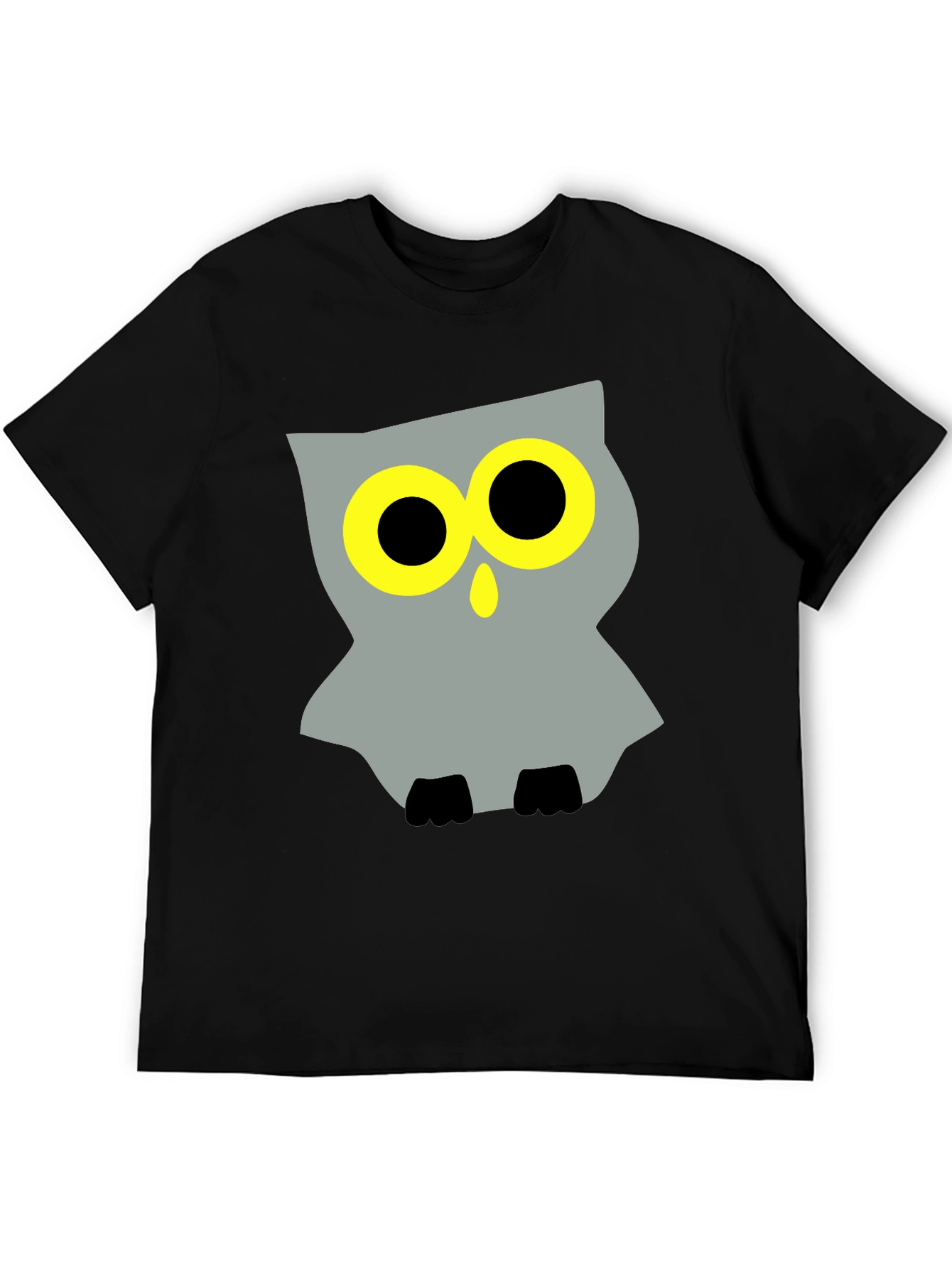 Cool Owl Graphic Black T-Shirt