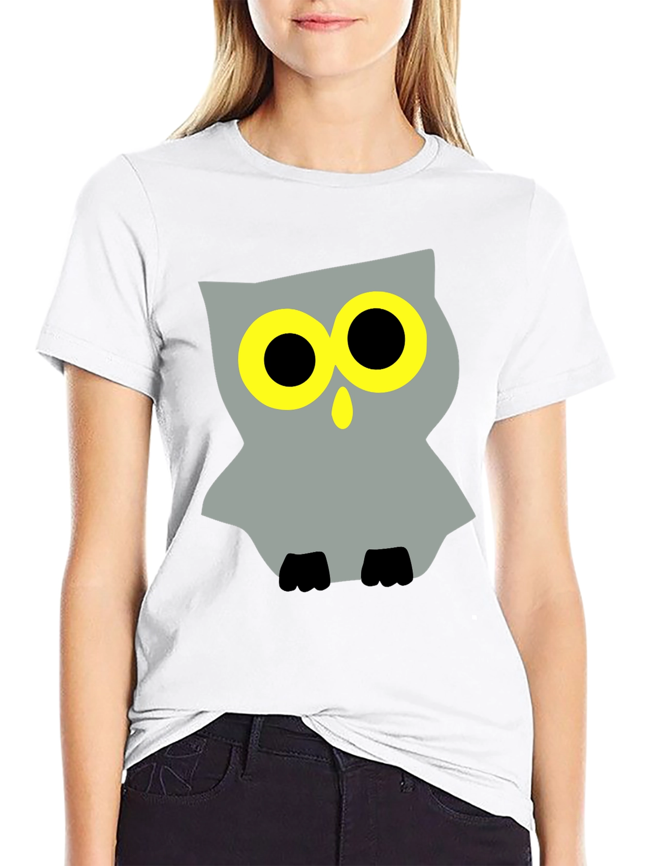 Cool Owl Graphic Black T-Shirt