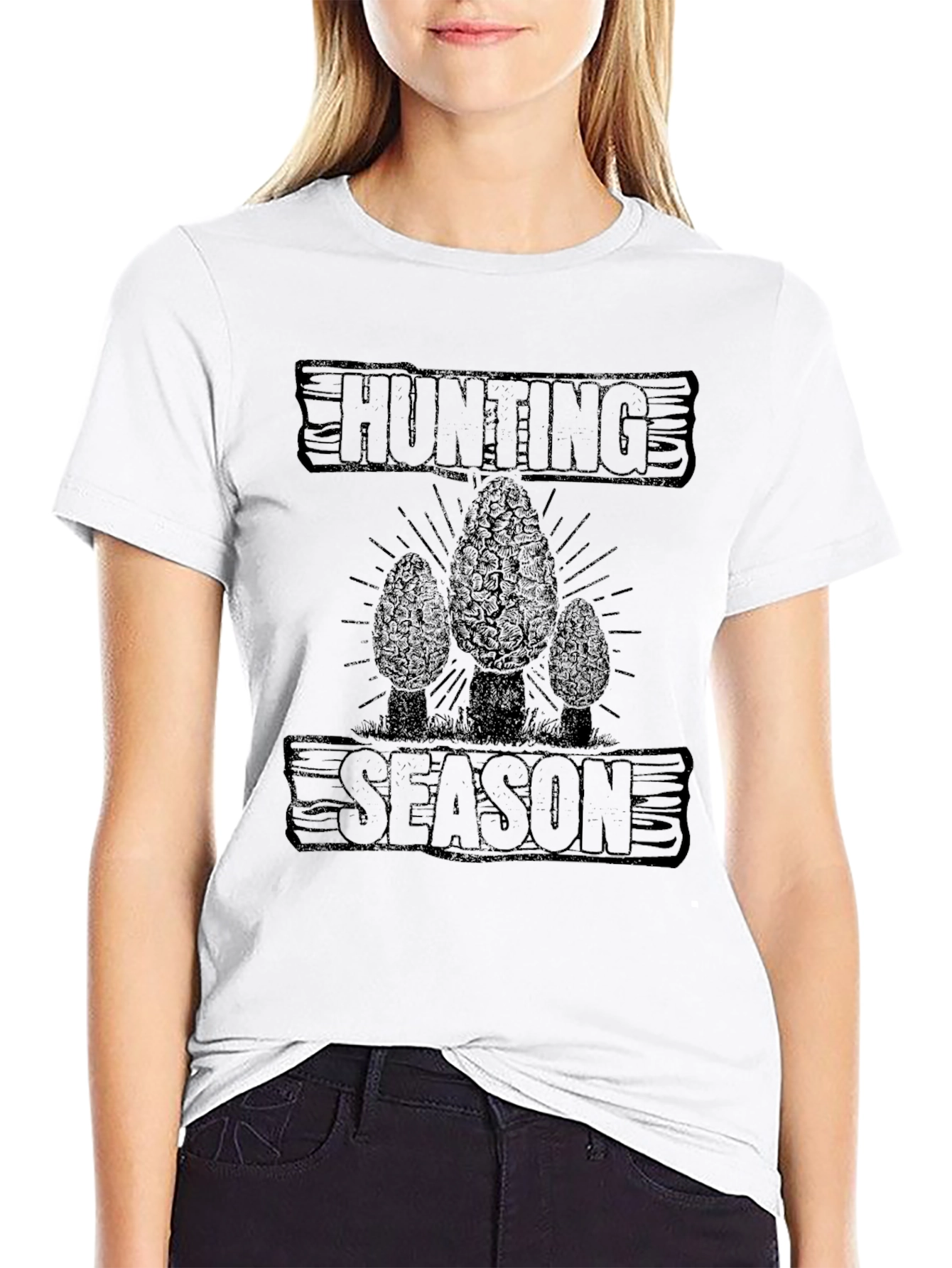 Hunting Season Morel Mushroom Graphic T-Shirt
