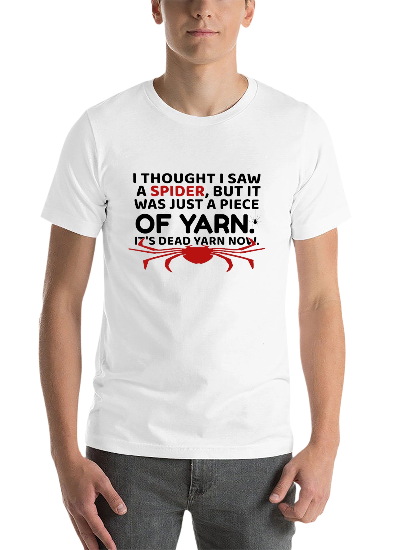 Funny Spider Yarn Graphic T-Shirt