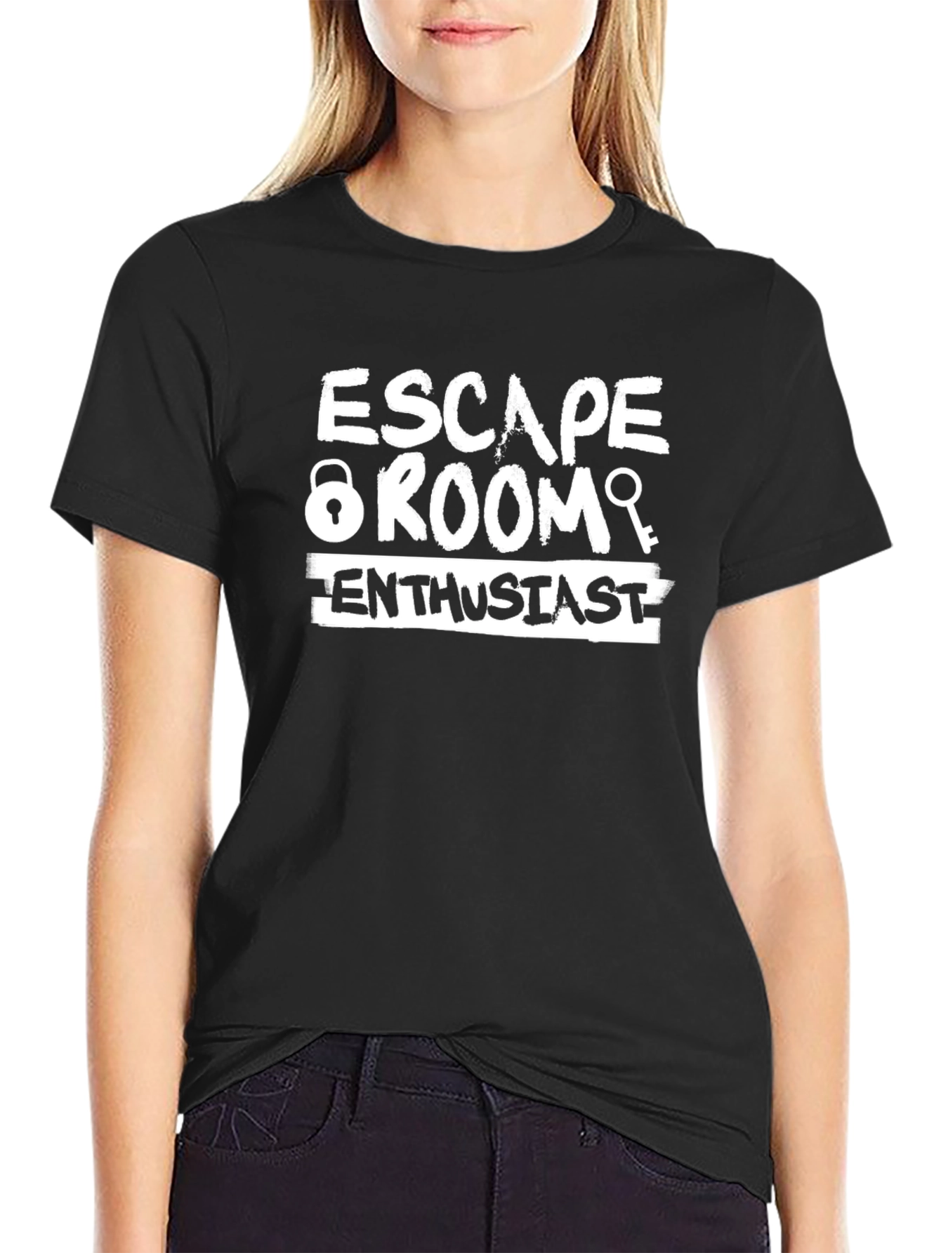 Escape Room Enthusiast Graphic T-Shirt - Black