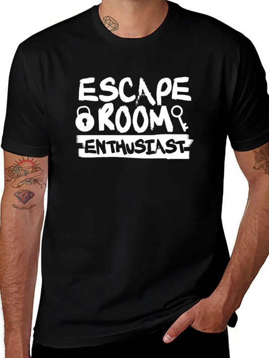 Escape Room Enthusiast Graphic T-Shirt - Black