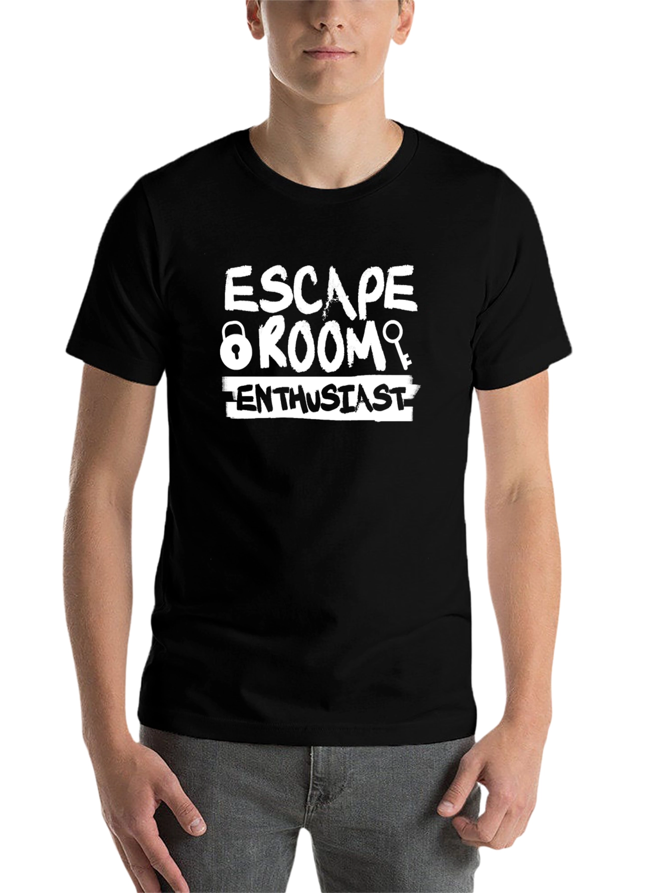 Escape Room Enthusiast Graphic T-Shirt - Black