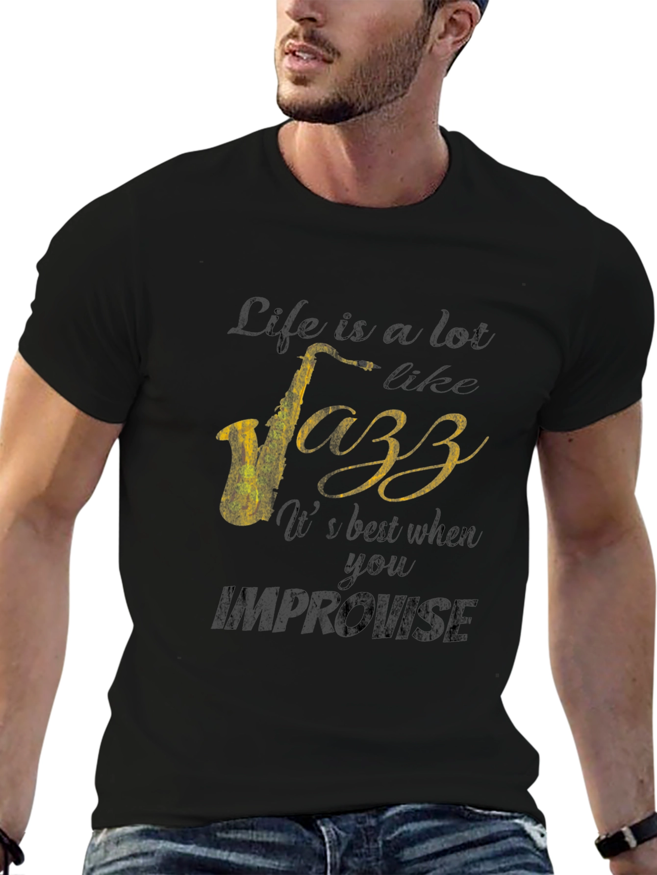 Jazz Life Graphic T-Shirt - Improvise Style