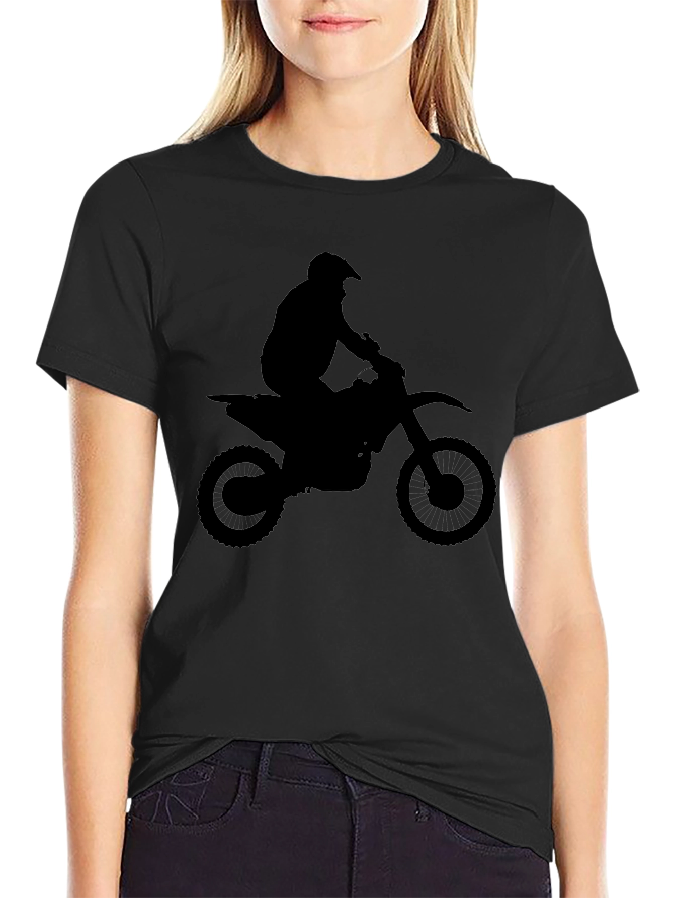Motocross Silhouette Black T-Shirt
