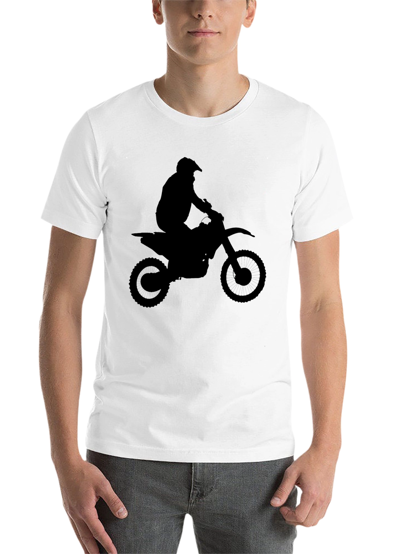 Motocross Silhouette Black T-Shirt