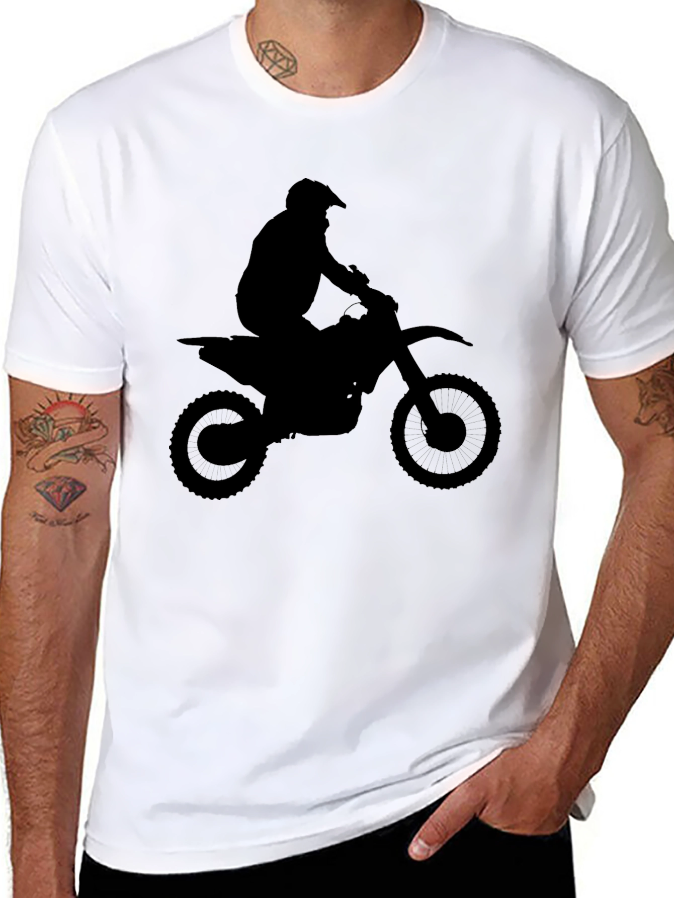 Motocross Silhouette Black T-Shirt