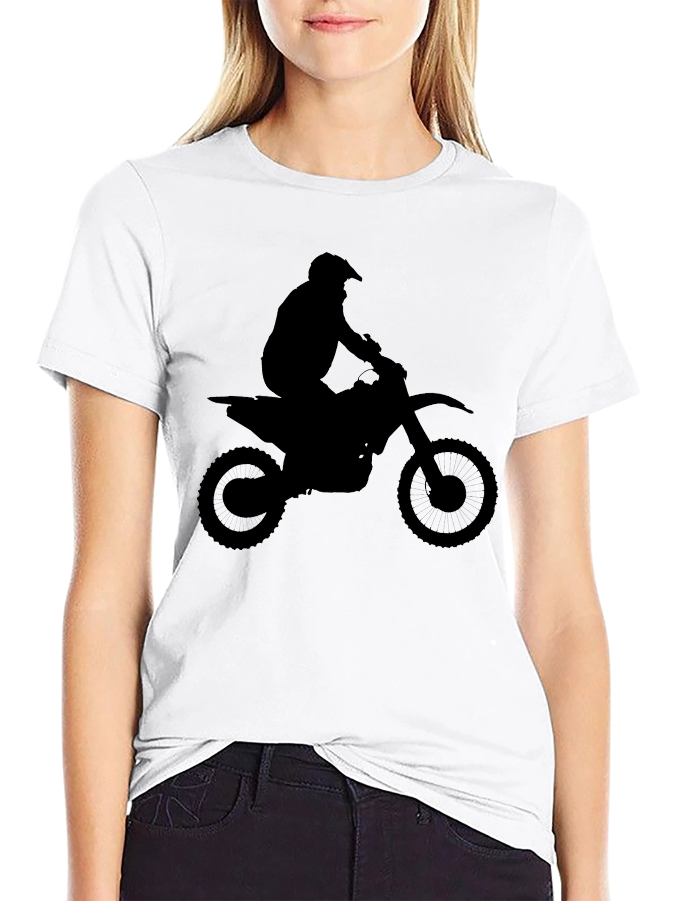 Motocross Silhouette Black T-Shirt