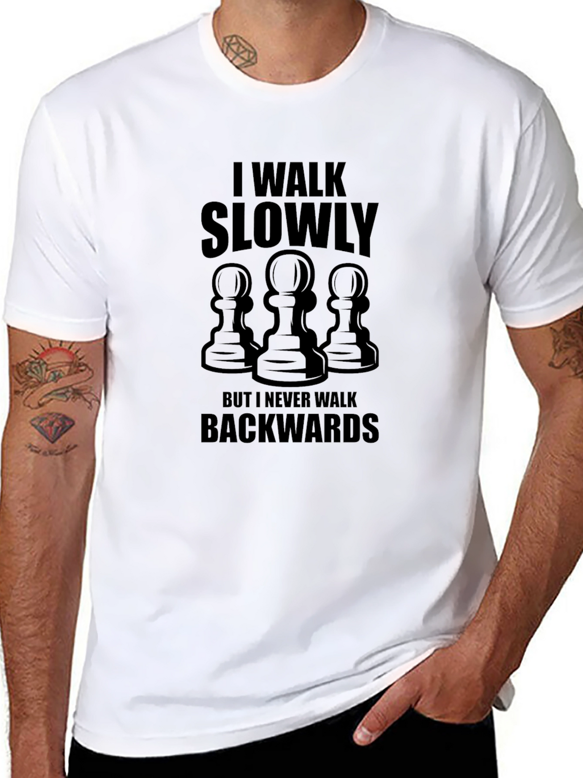 I Walk Slowly Chess Pawn T-Shirt