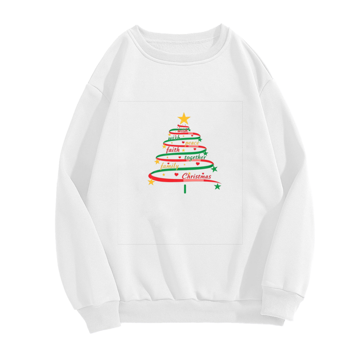 Minimal Snow Scene Winter Christmas Sweatshirt