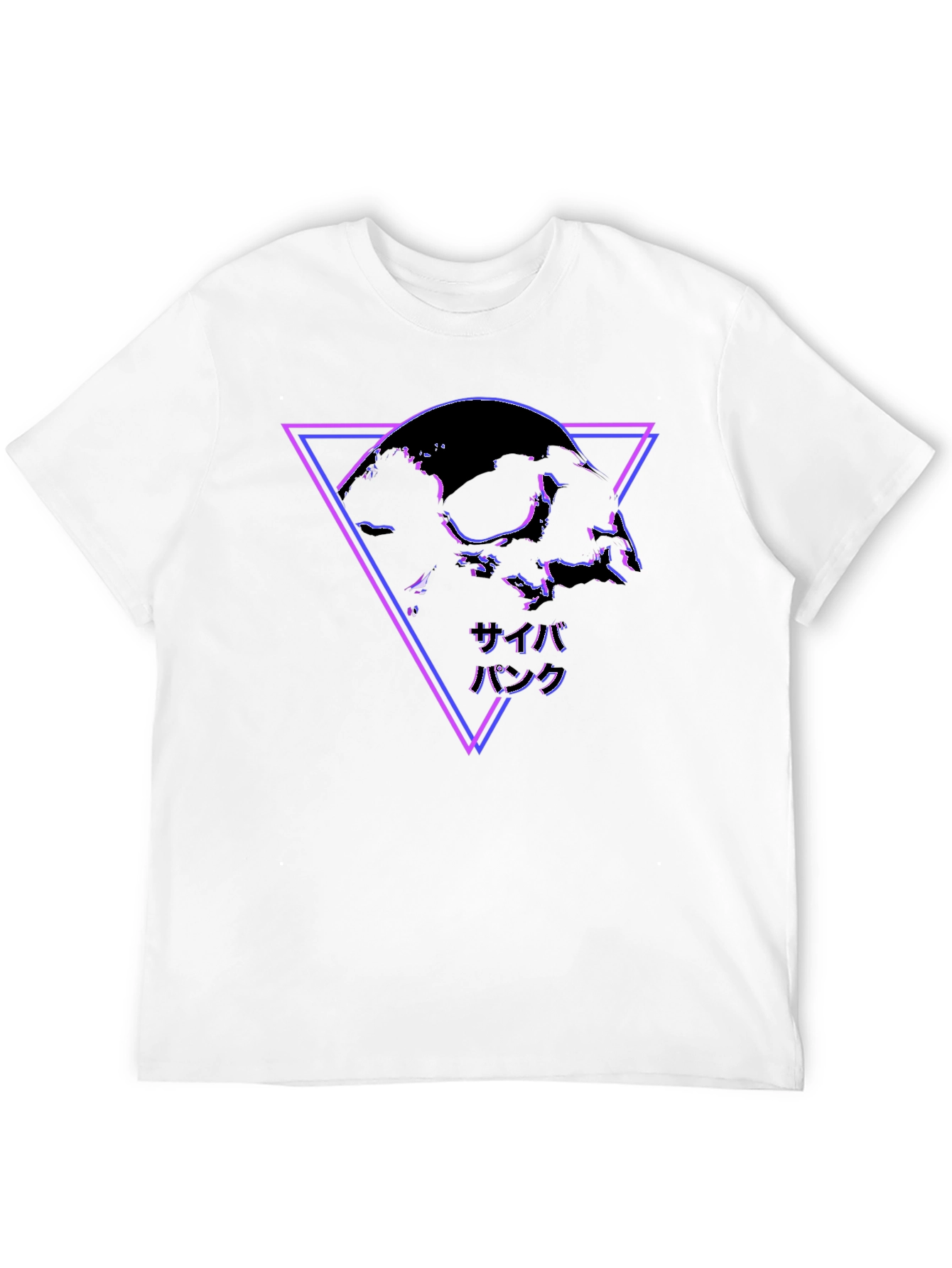 Cyberpunk Skull Graphic Black T-Shirt