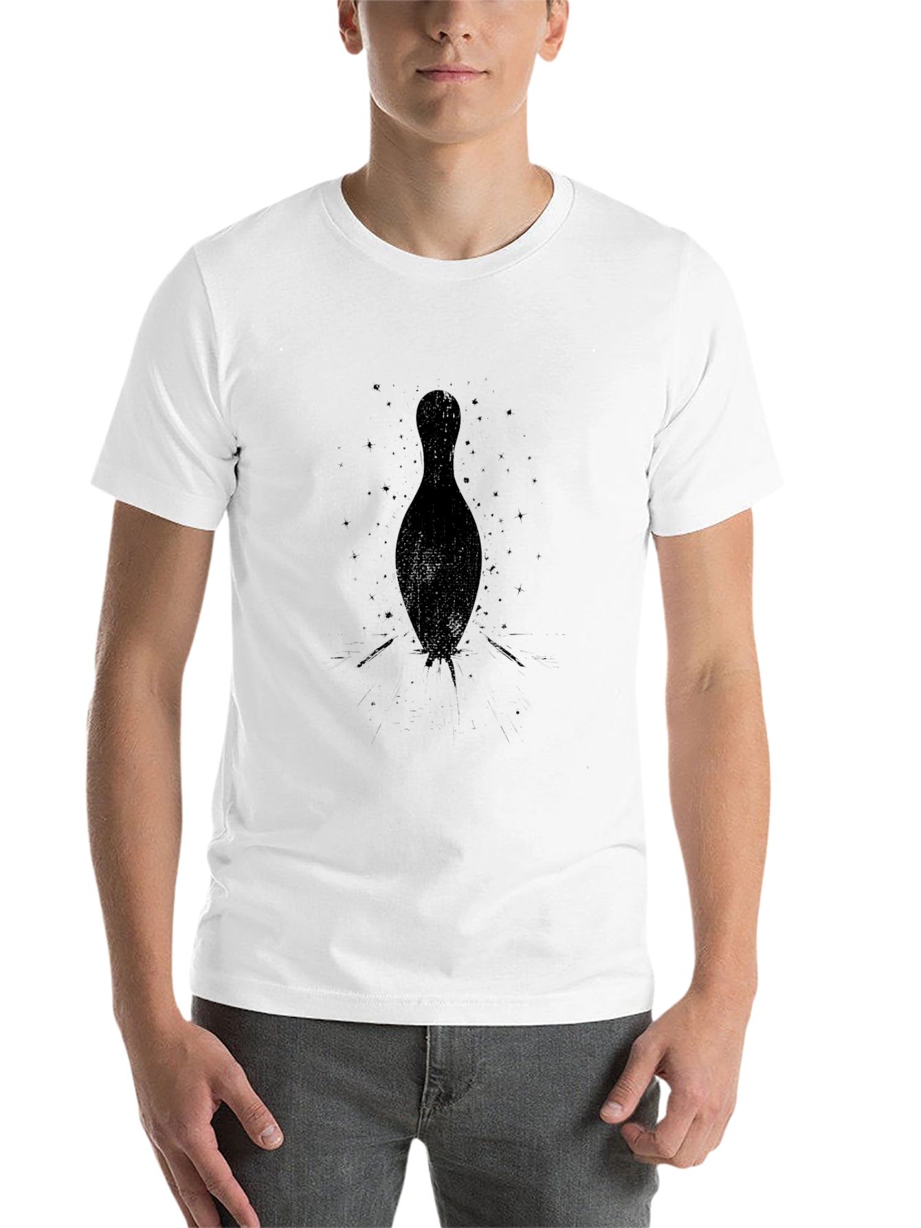Black Bowling Pin Graphic Tee