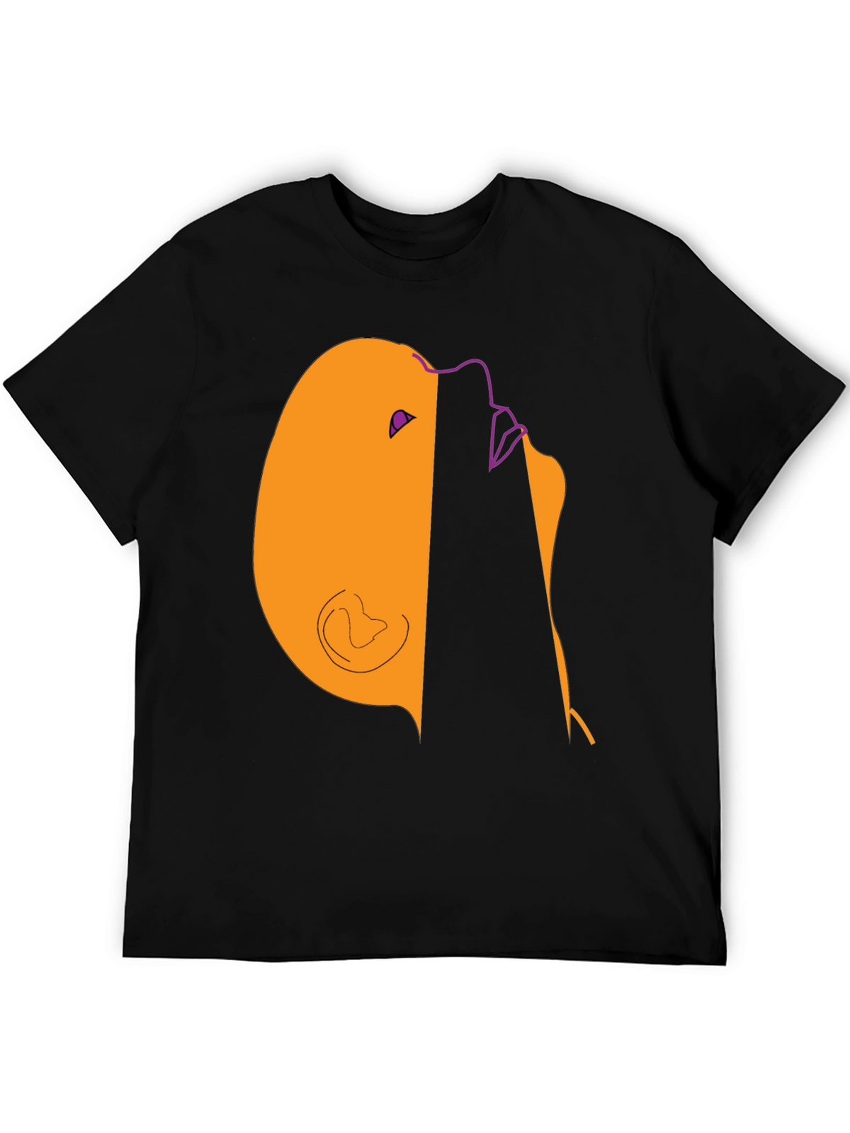 Abstract Face Graphic Tee - Modern Casual Style