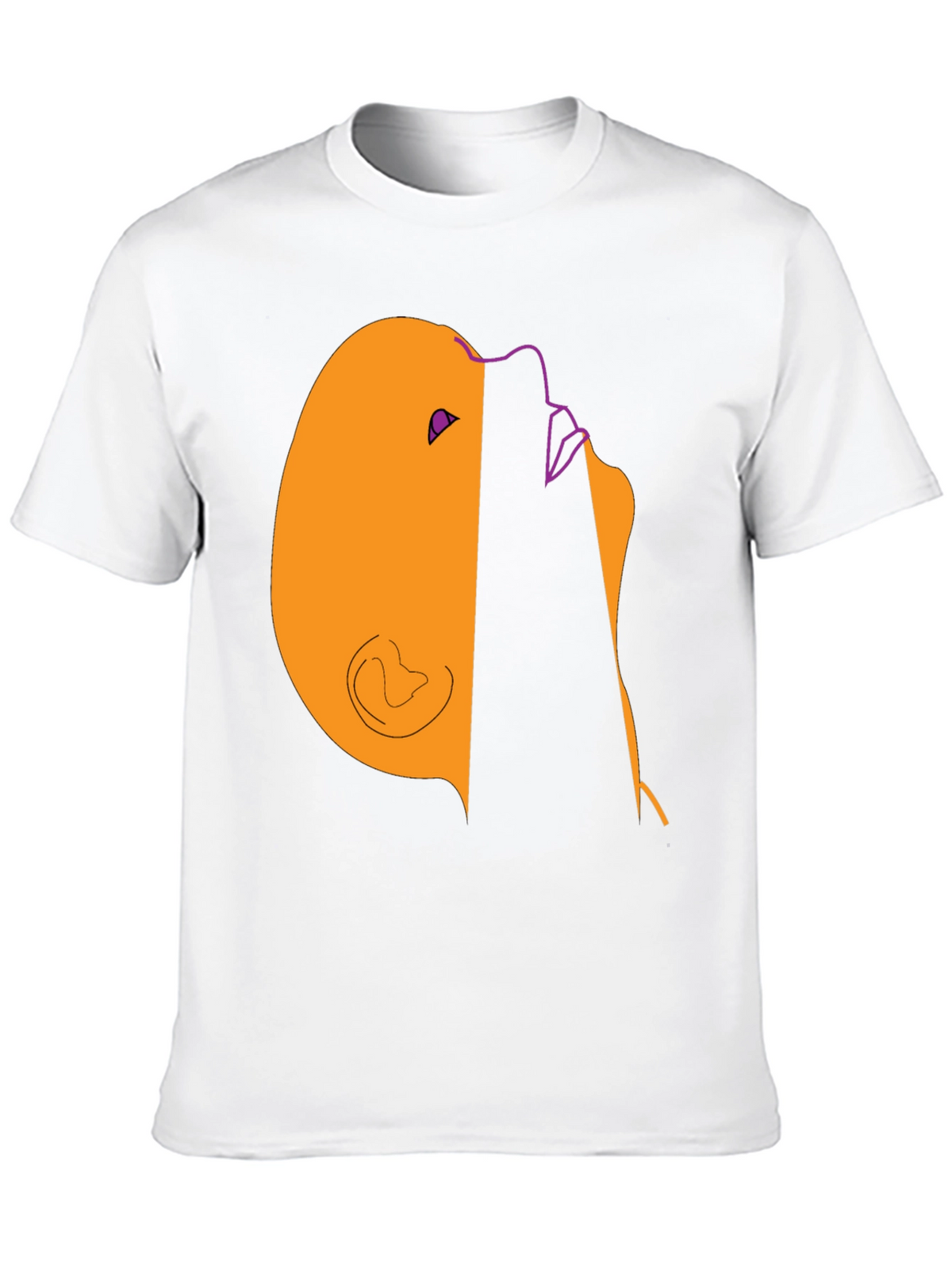 Abstract Face Graphic Tee - Modern Casual Style