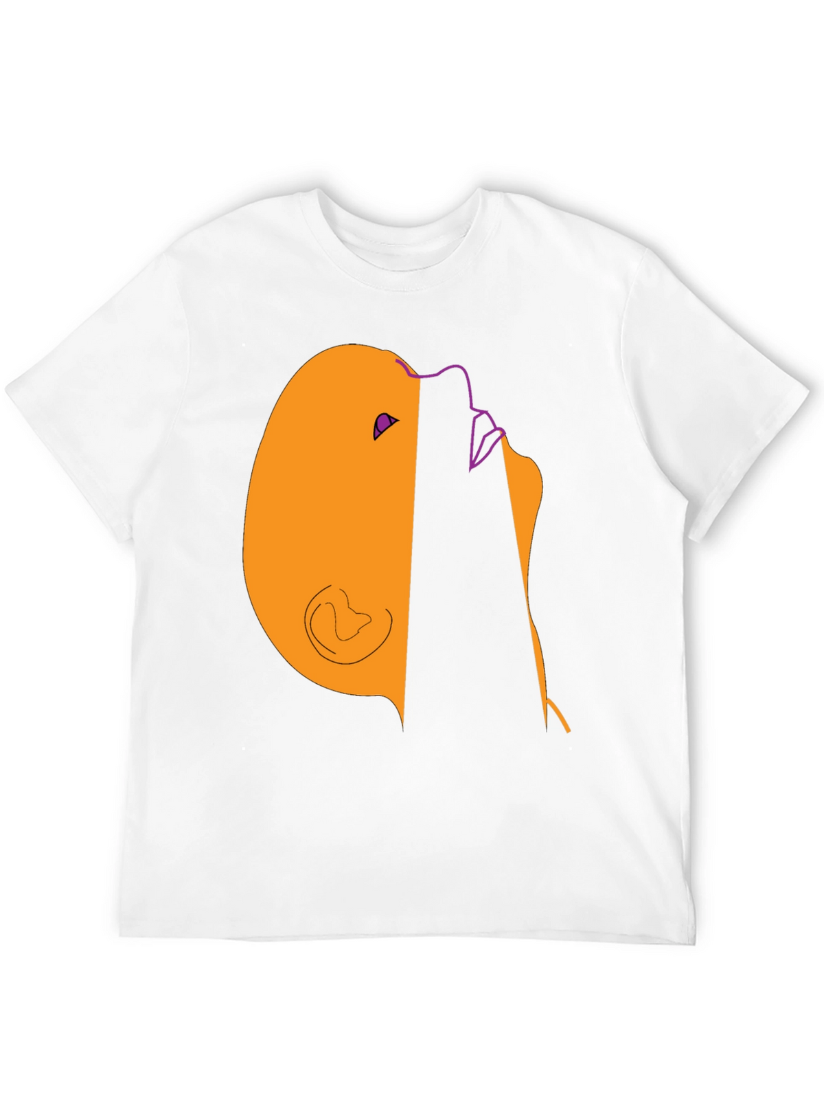 Abstract Face Graphic Tee - Modern Casual Style